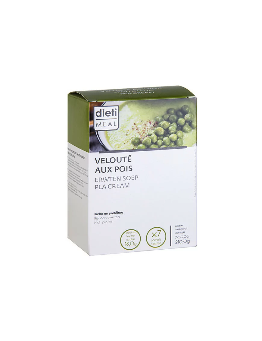 Cremige Protein-Suppe mit Erbsengeschmack